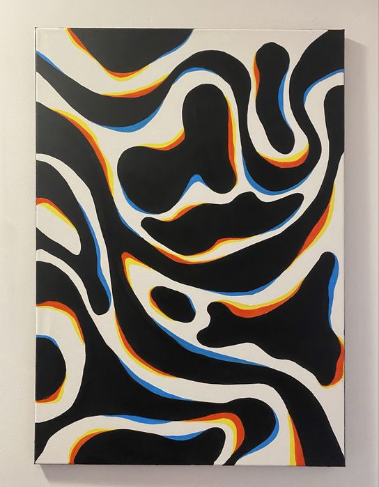 „Transmisja”, akryl na płótnie 70x50cm