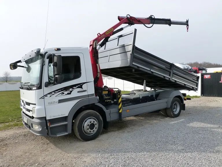 Mercedes-Benz ATEGO 1224 HDS PALFINGER PK450L/ DŹWIG / ŻURAW / NOWA 3-STRONNA WYWROTKA / KIPER / EURO 5 / DMC 11.990 KG / ŁADOWNOŚĆ 6.800 KG / DŁ. 4.50 M / 10 EUROPALET/ STAN IDEALNY / OKAZJA  hds palfinger