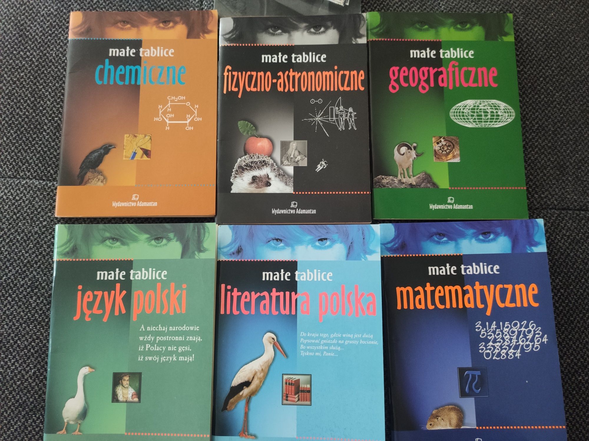 Małe tablice ściągi z przedmiotów