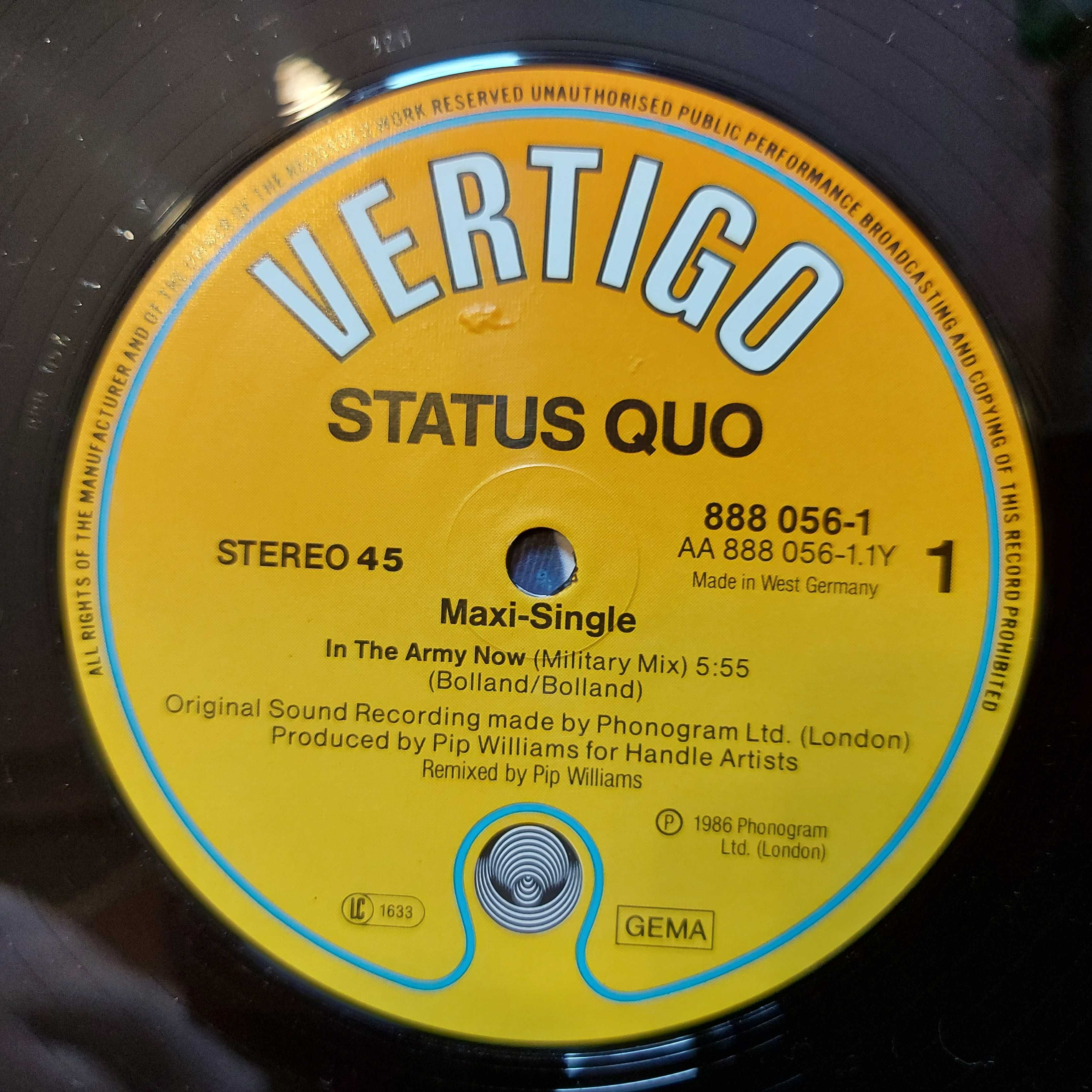 Status Quo ‎In The Army Now Ger 1986 (EX+/EX+)