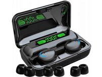 Słuchawki Bluetooth TWS F9-5 z etui, czarne, do 6h muzyki