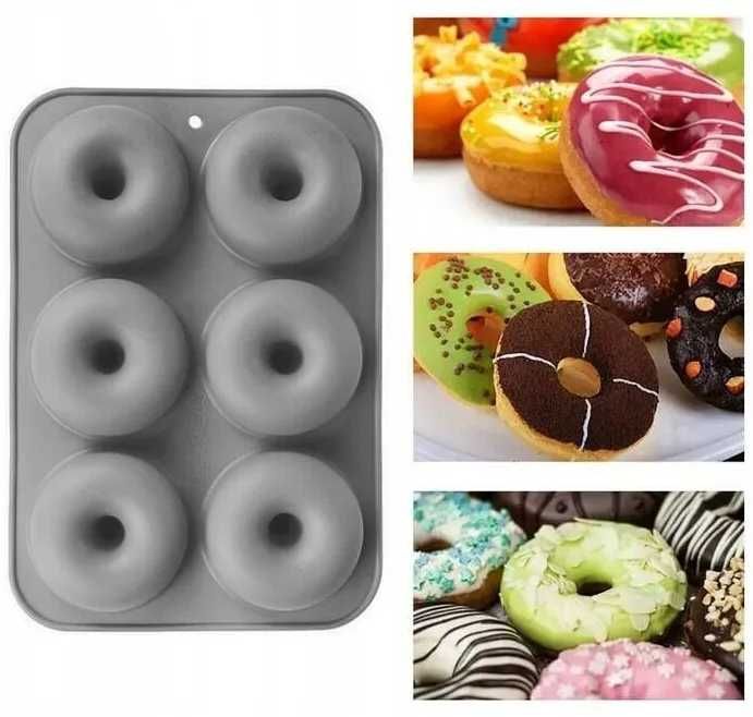 Forma silikonowa do muffinek foremka na oponki babeczki donuty 26cm