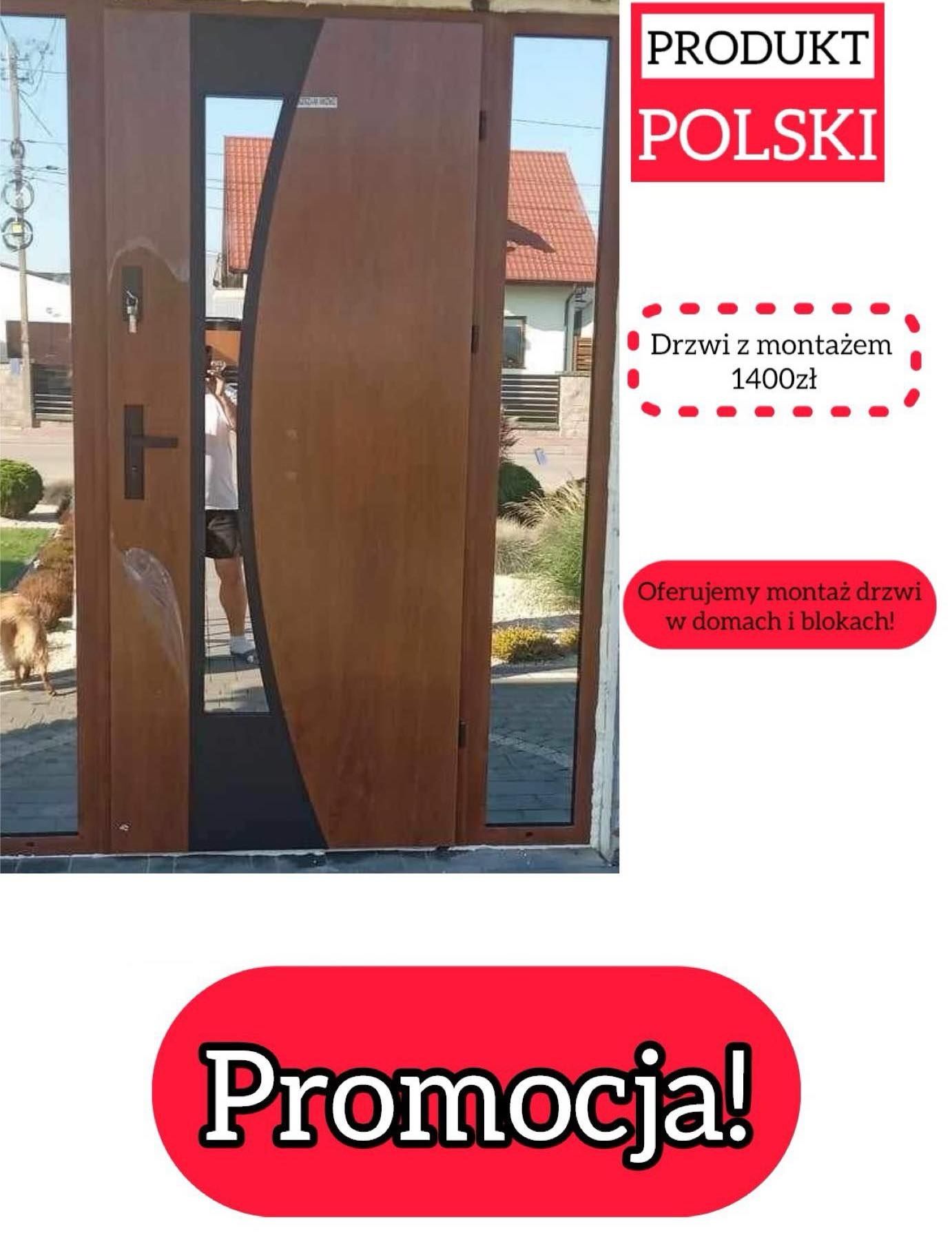 Drzwi zewnętrzne z montażem szybki czas realizacji!!