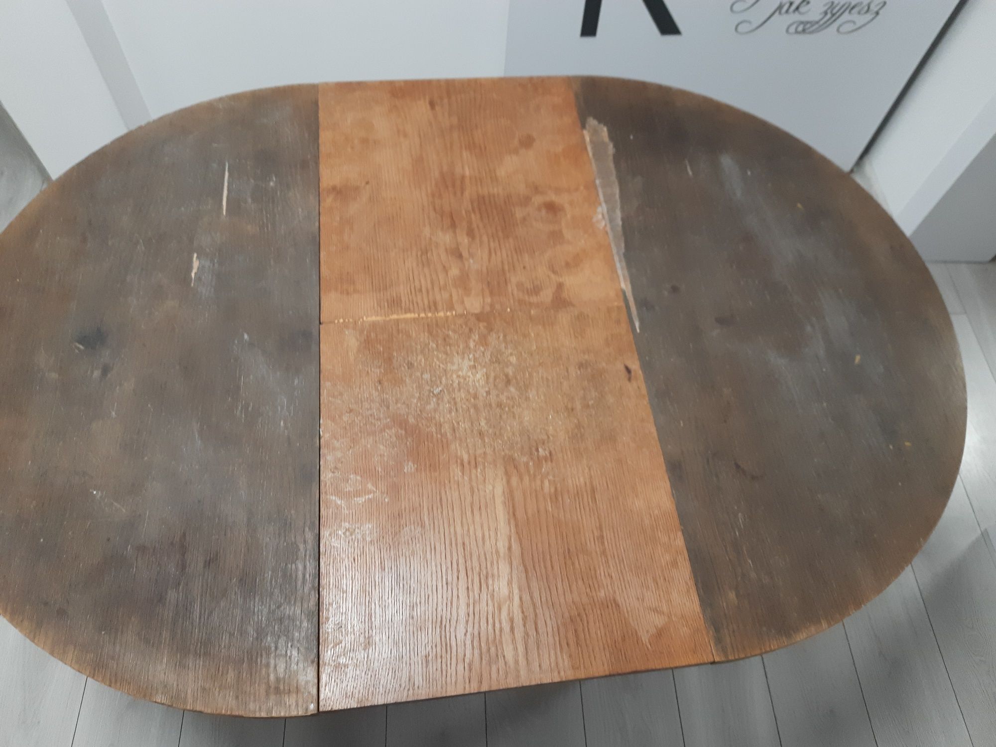 Stół okrągły prl lata 50 rozkładany modern  jarocinski zielonogórski
