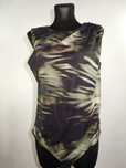 Body krótki rękaw khaki czarne siateczka F&F 44 XXL