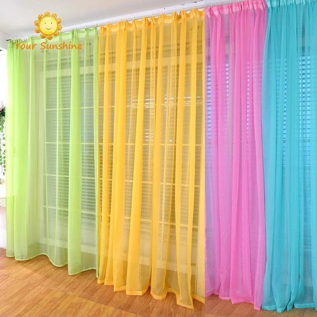 Готовый Тюль Вуаль Шифон Разные цвета