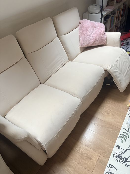 Sofa 3-osobowa włoski welur, elektryczna
