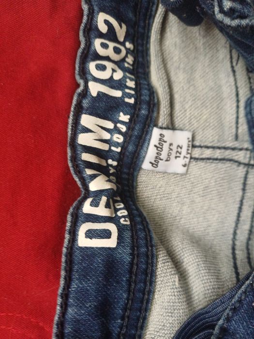 Spodnie spodenki jeansy 122 chłopięce zestaw spodni