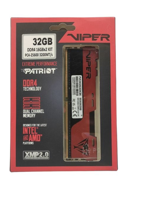 Na Lewara Pamięć RAM Patriot Viper 32gb DDR4 2x16gb CL18 3200MT/s