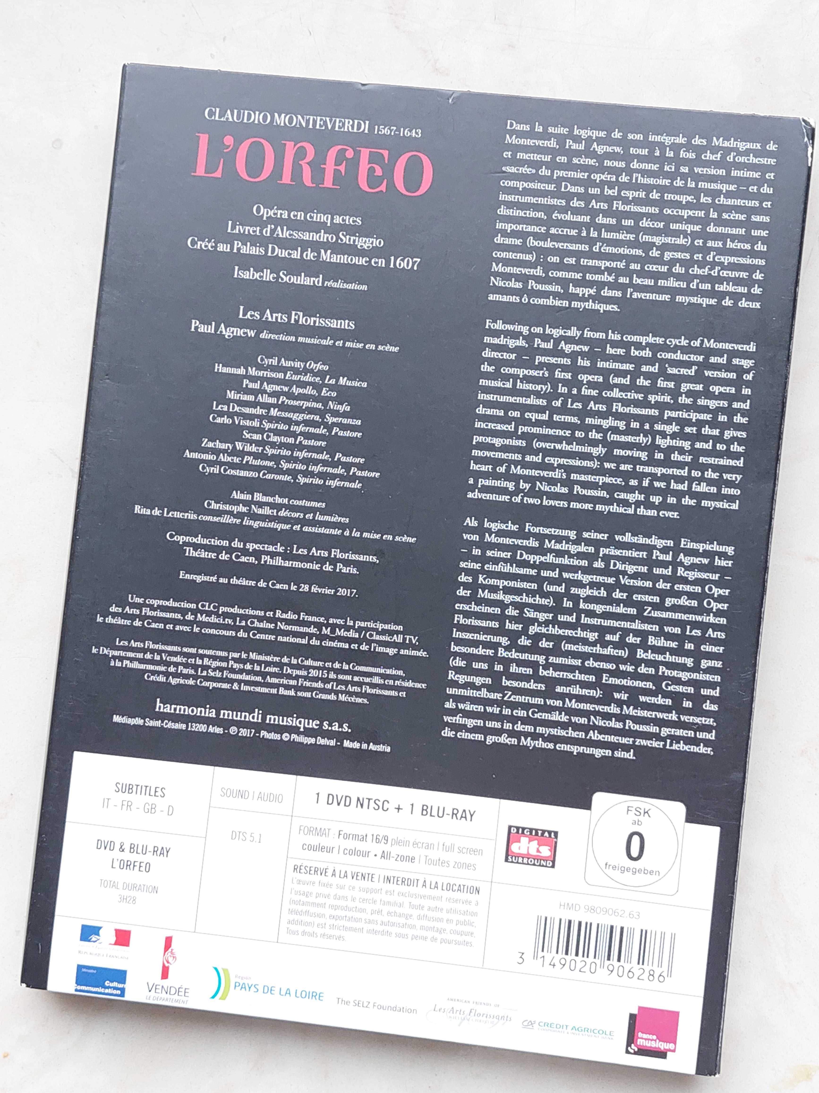 Monteverdi: L'Orfeo, DVD + Blu-Ray, warto!