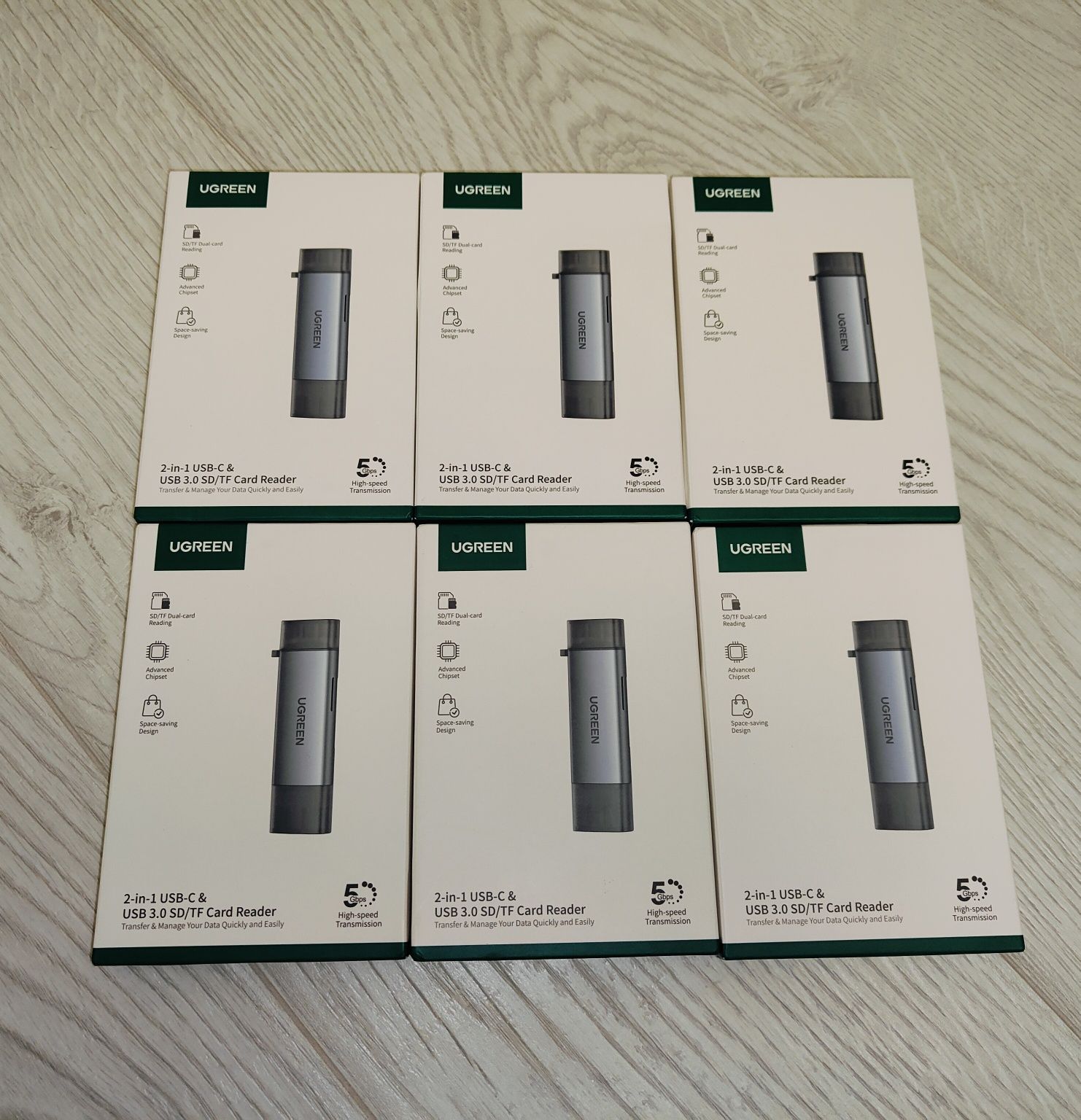 UGREEN CM185 USB-C/USB-A 3.0  Card Reader (50706) 2в1