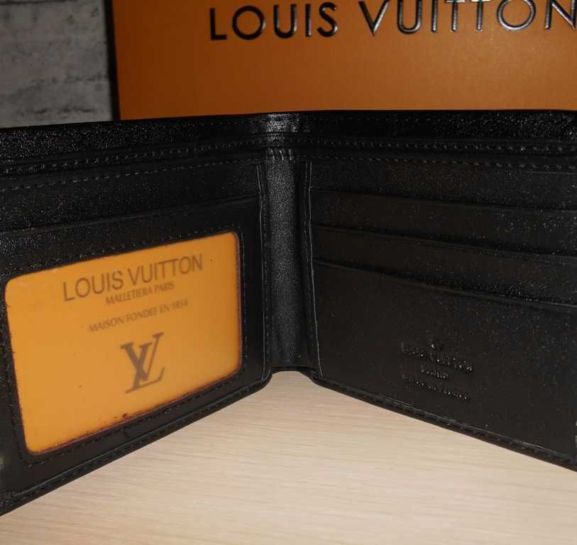 Louis Vuitton portmonetka Czarny portfel męski 15-223