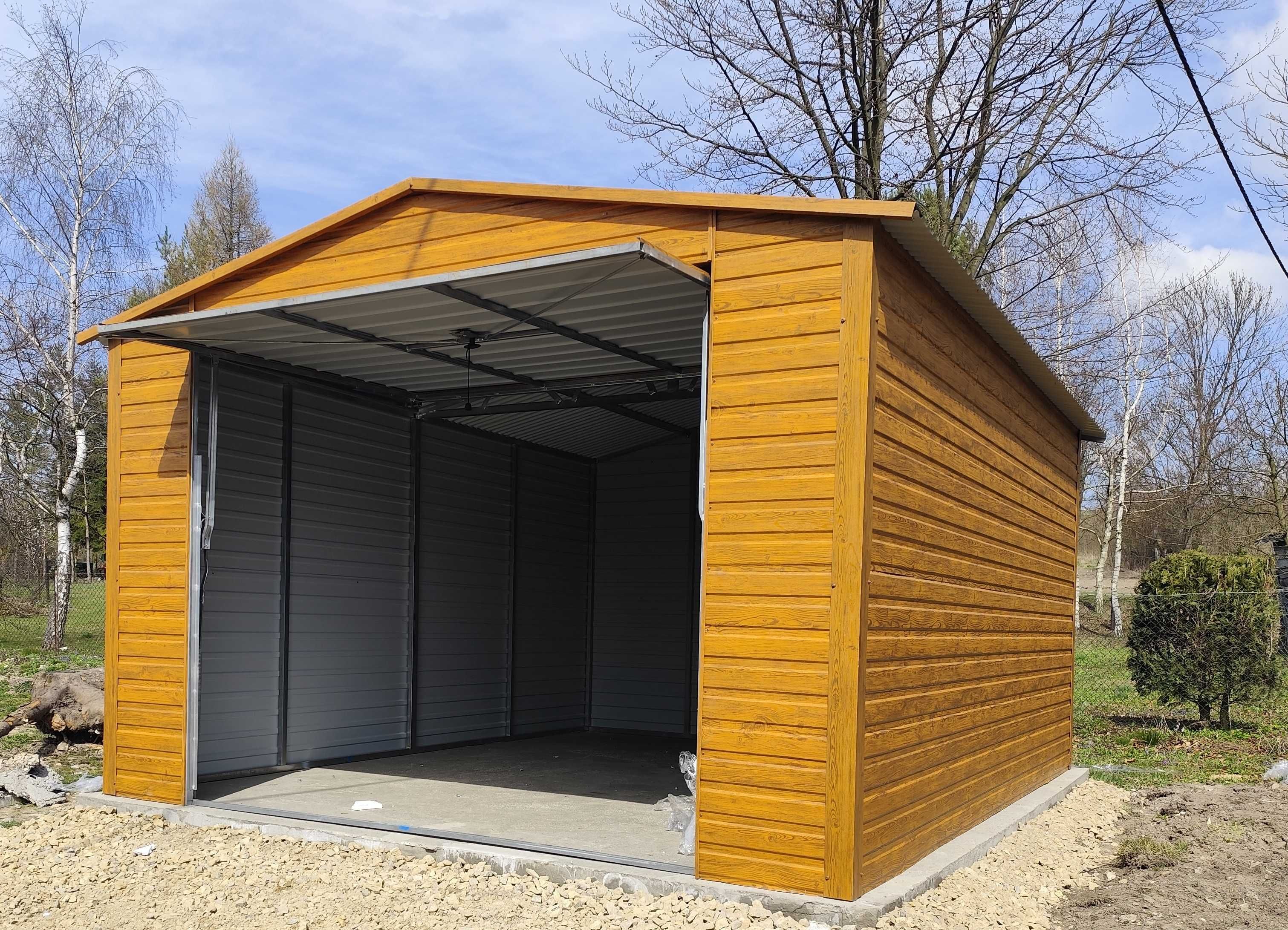 Garaż Drewnopodobny Standard 3x5 PROMOCJA!! konstrukcja ocynk