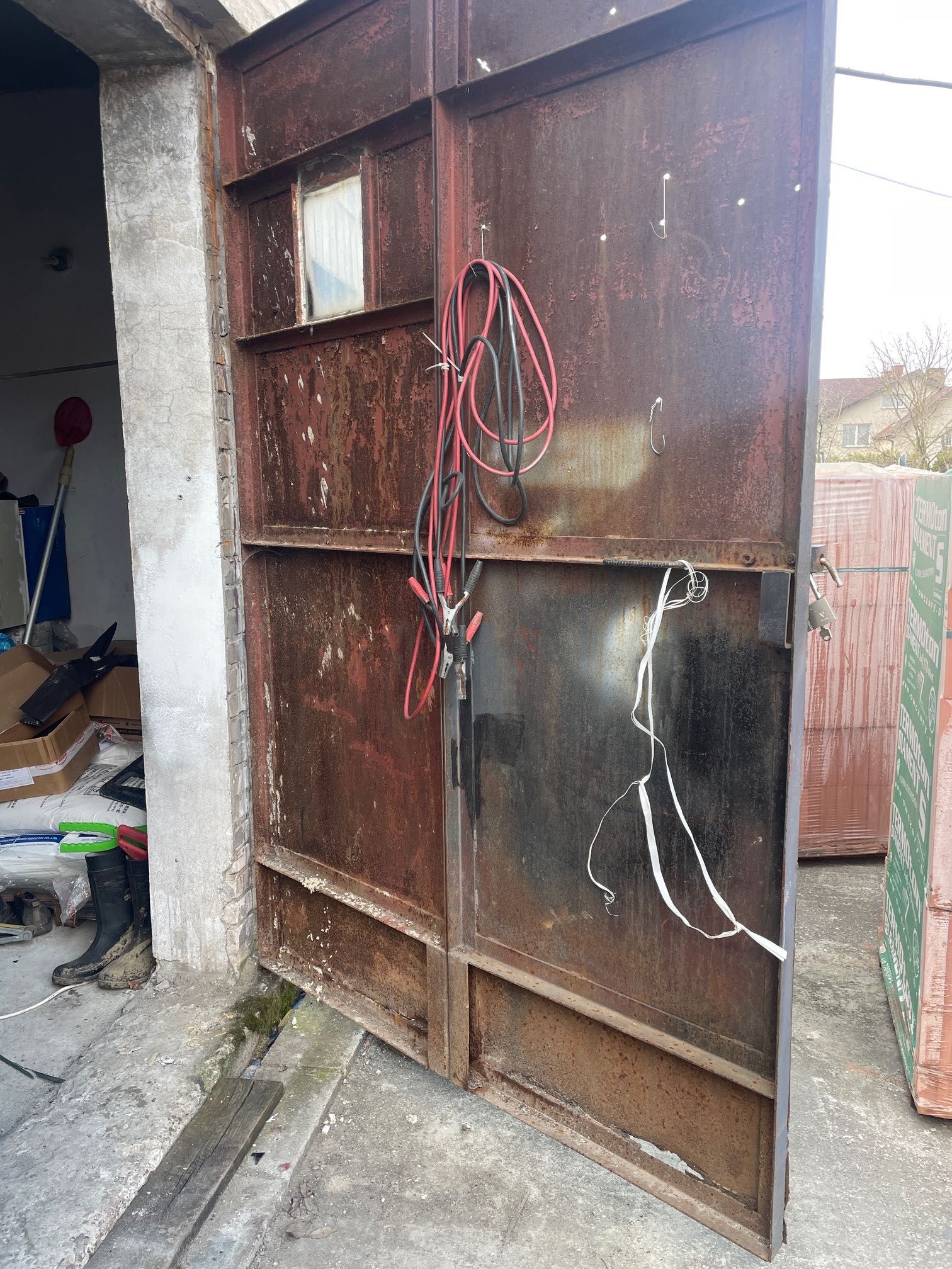 sprzedam drzwi garażowe metalowe szer 332 cm x h255 cm