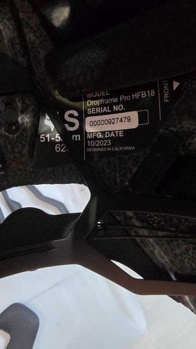 Kask rowerowy FOX Dropframe Pro black rozmiar S 51-55 cm