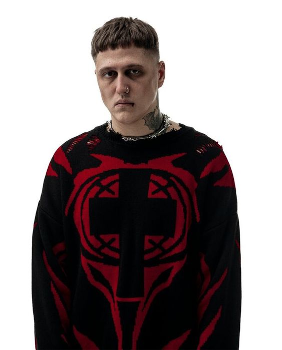 мерч СМН "satan club" Новый свитр оверсайз