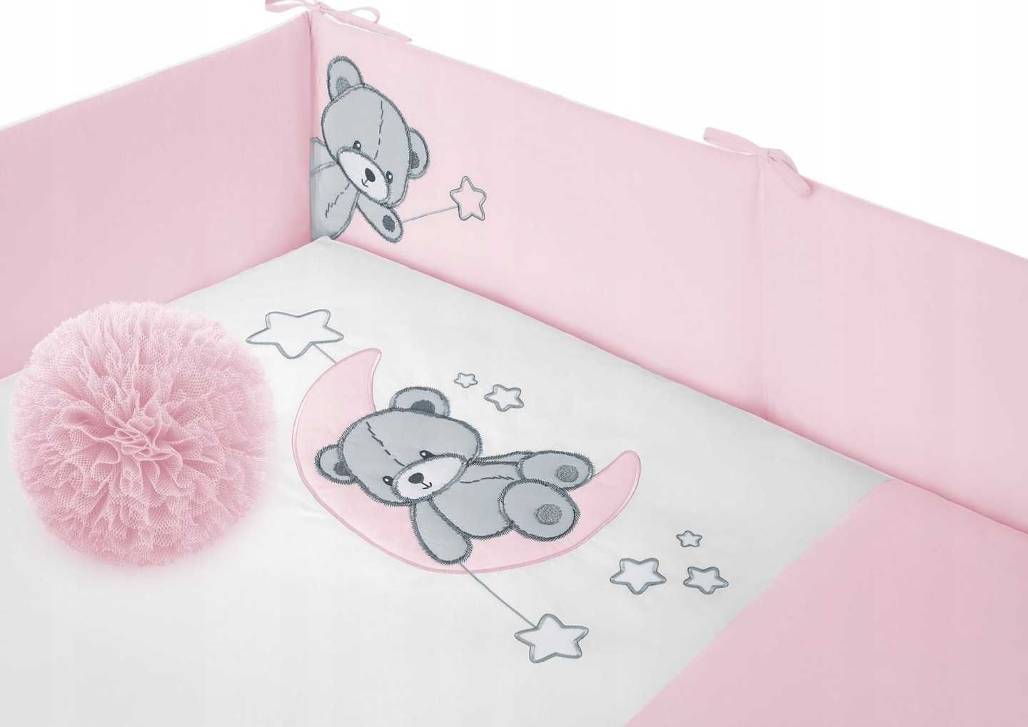 Nowa pościel niemowlęca TEDDY BEAR BELISIMA Miś Róż 6elem 120x90