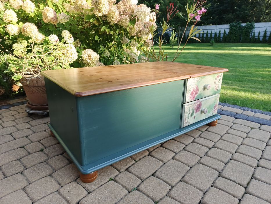 Skrzynia drewniana rustykalna vintage