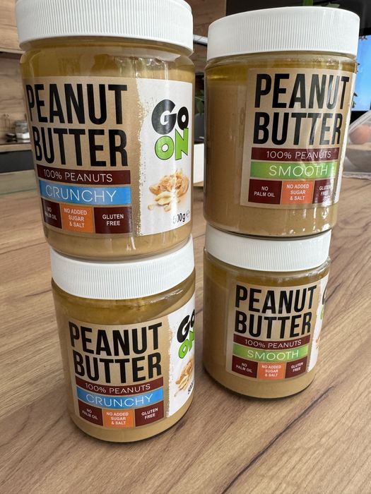 4x Masło orzechowe 100% peanuts - Peanut butter - crunchy/smooth