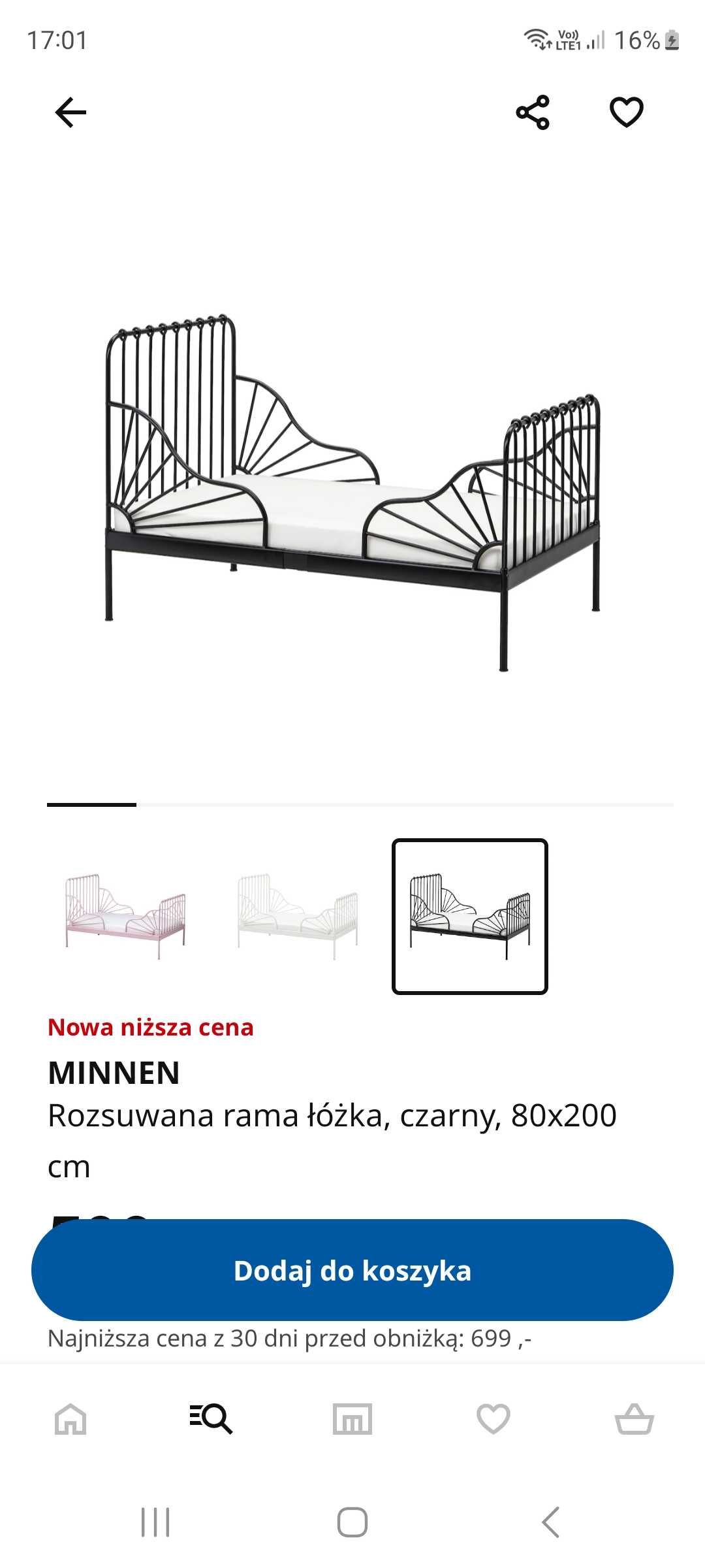 Łóżko IKEA  zestaw.