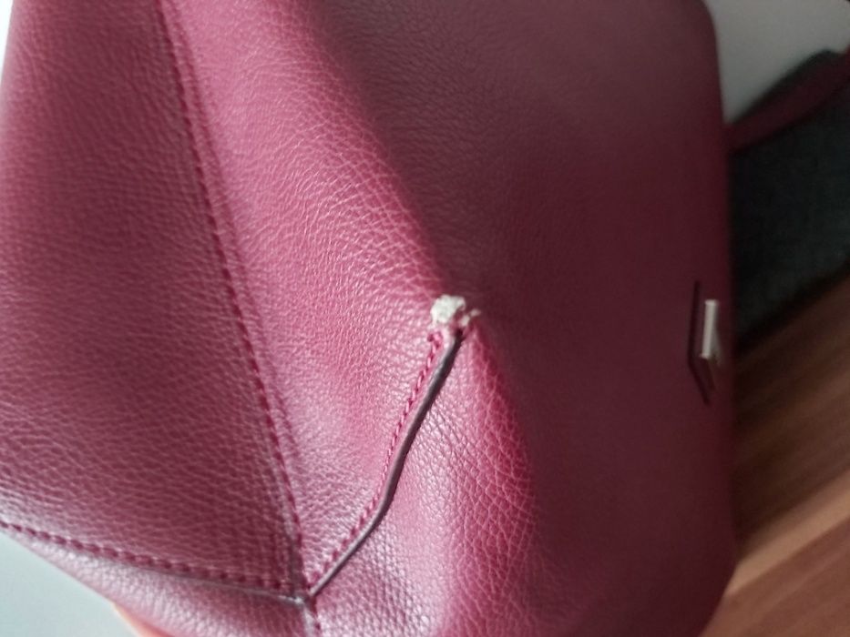 Torba shoperka LIU JO torebka 2w1 saszetka czerwona brązowa