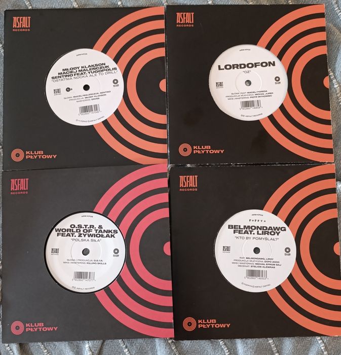Asfalt Records 4 single OSTR TEDE Zdechły Osa Lordofon