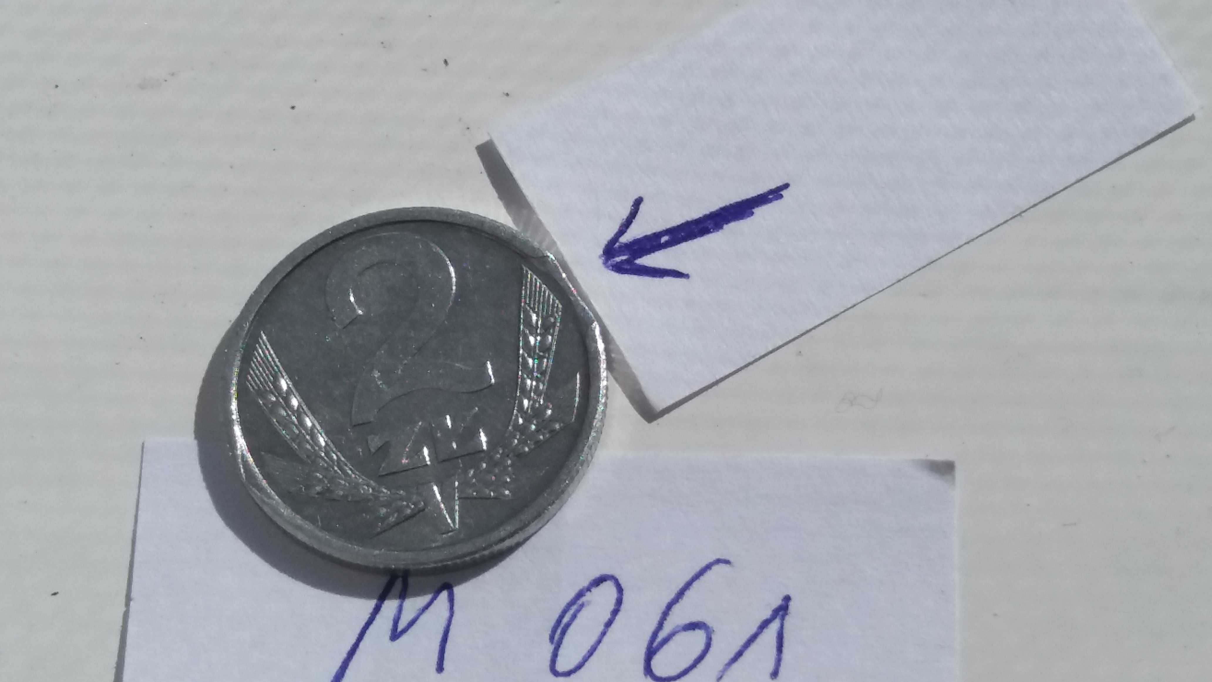 D M061,stara moneta 2 zł złote 1989 Polska destrukt starocie wyprzedaż