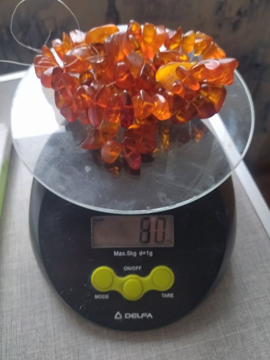 Бусы янтарь 80 гр.