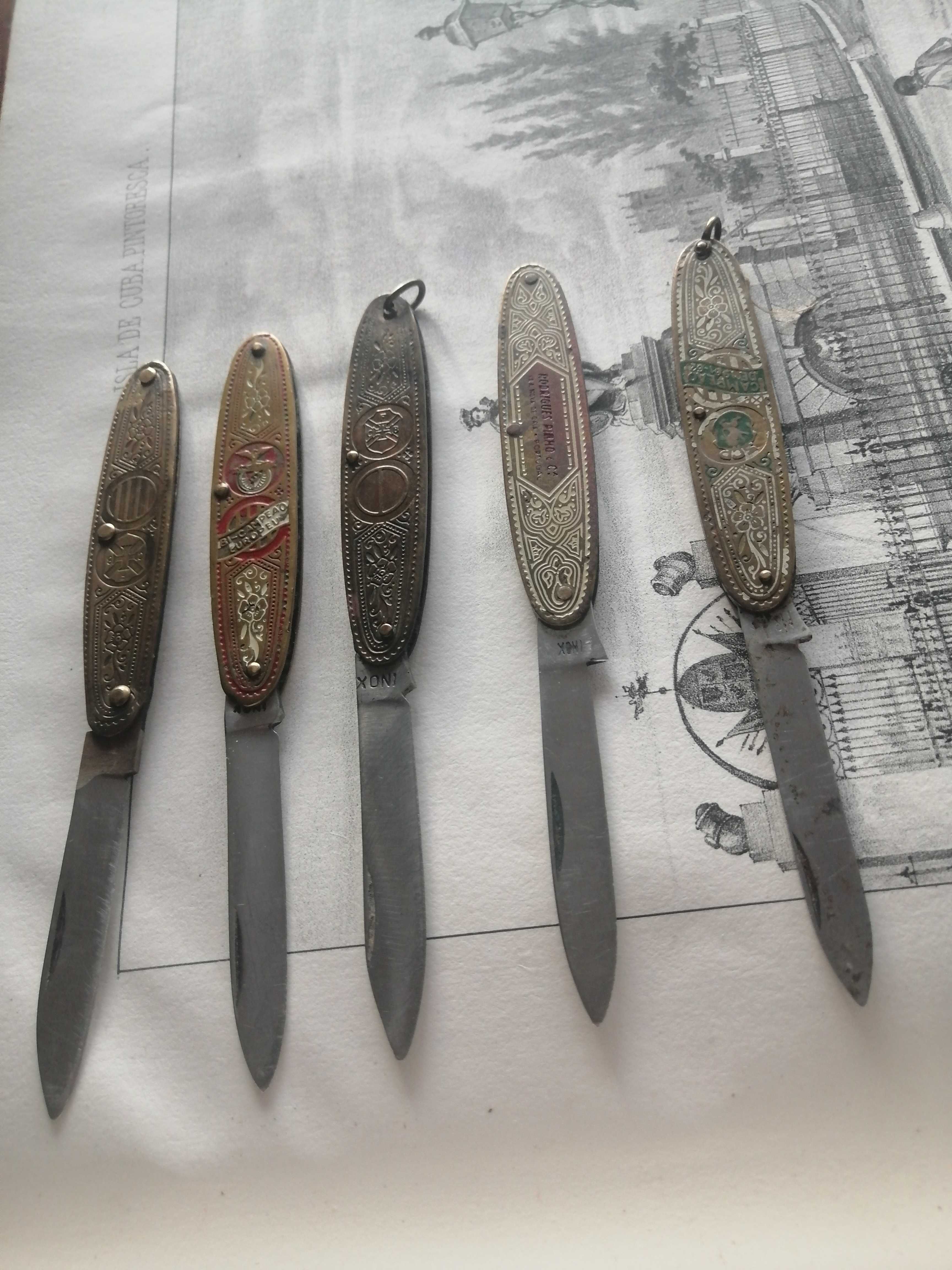 Canivetes - navalhas antigas Benfica, Sporting, Belenenses