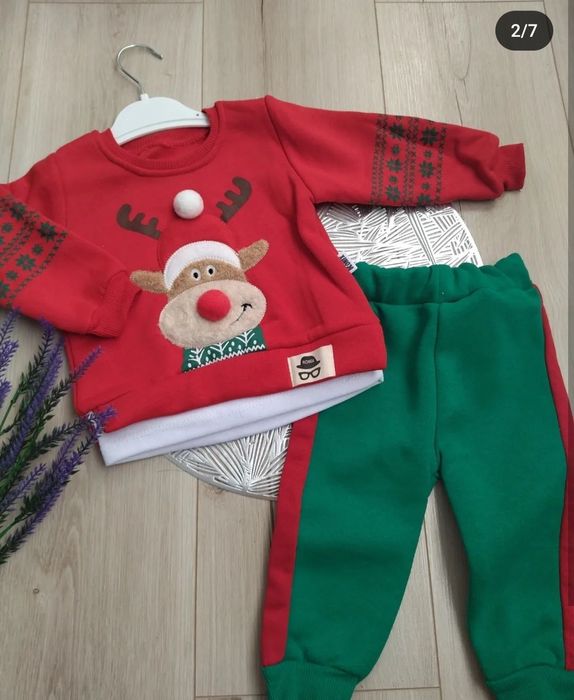 Костюм теплий новорічний, св'ятковий для хлопчика і дівчинки