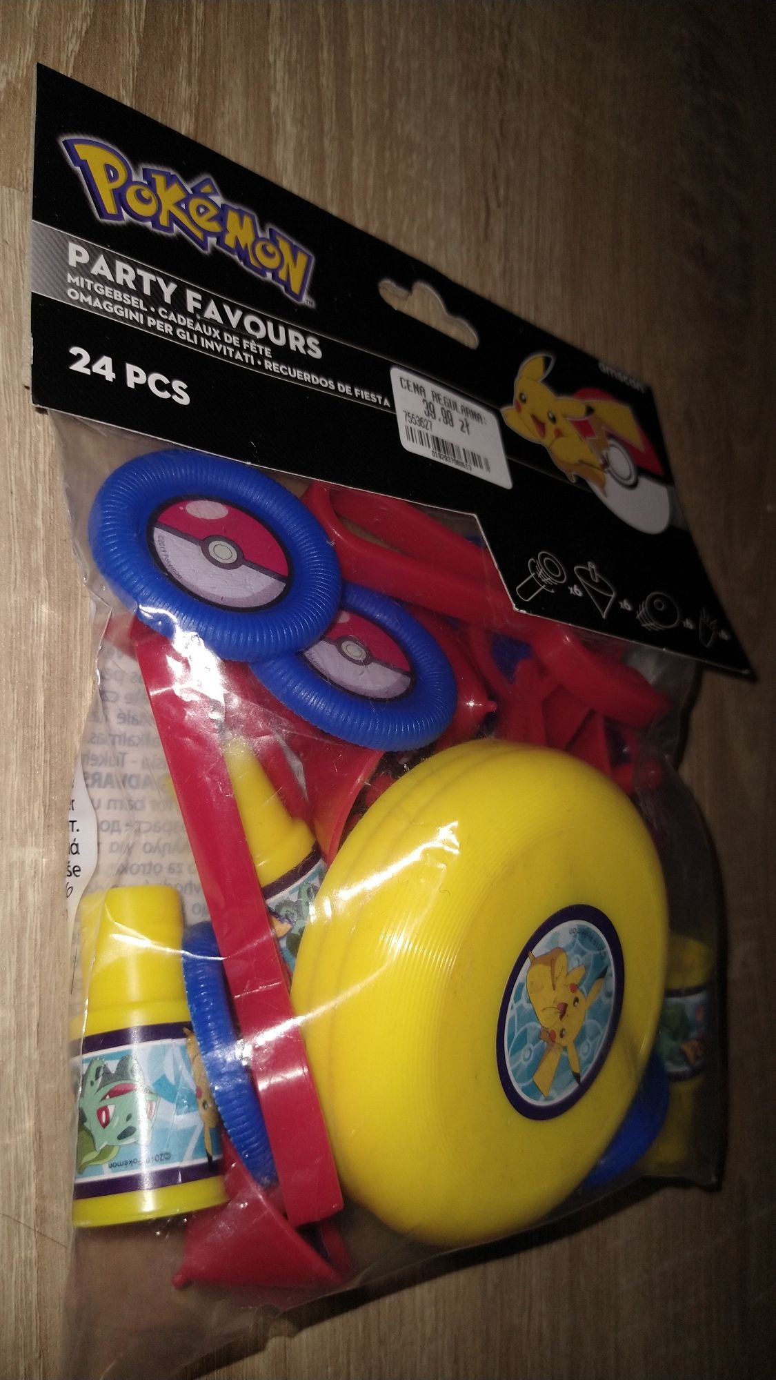 Pokemon Party Favours/Nowy Zestaw-24 sztuki w opakowaniu