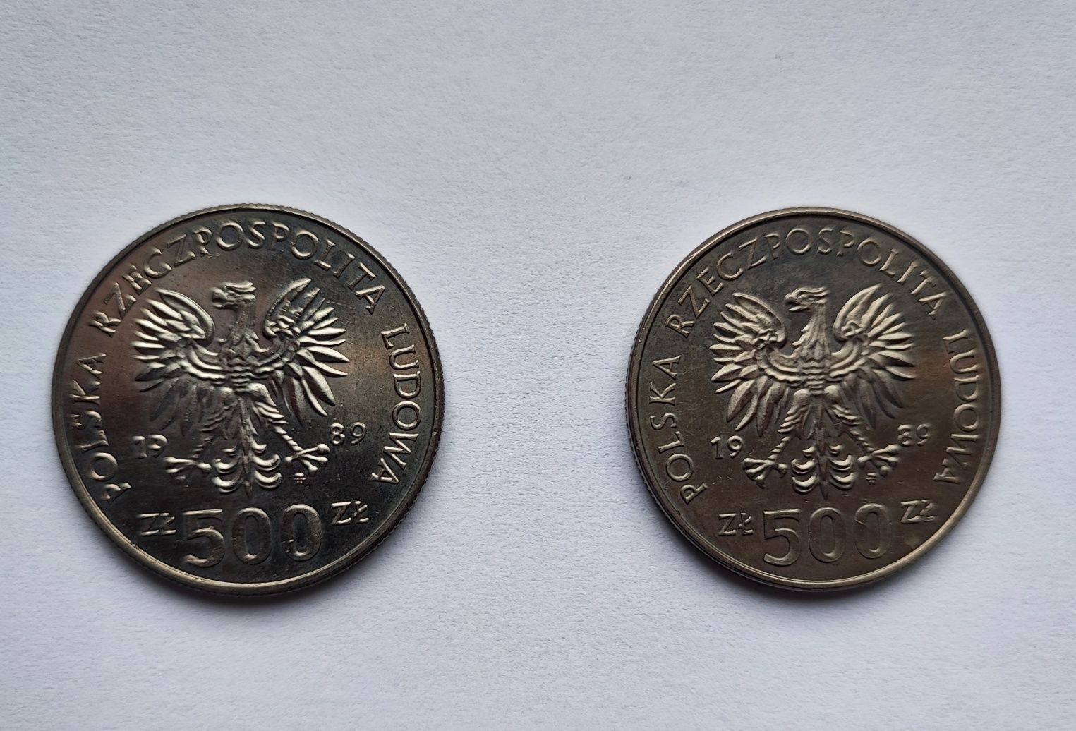 Moneta. Monety 500zł z 1989 r.