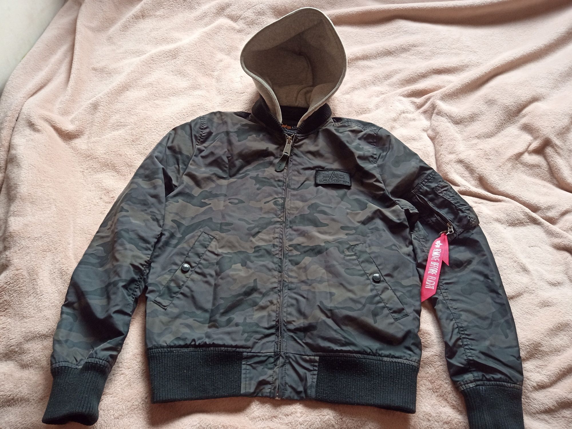 Kurtka męska przejściowa Alpha Industries MA-1 camo  size M pilotka