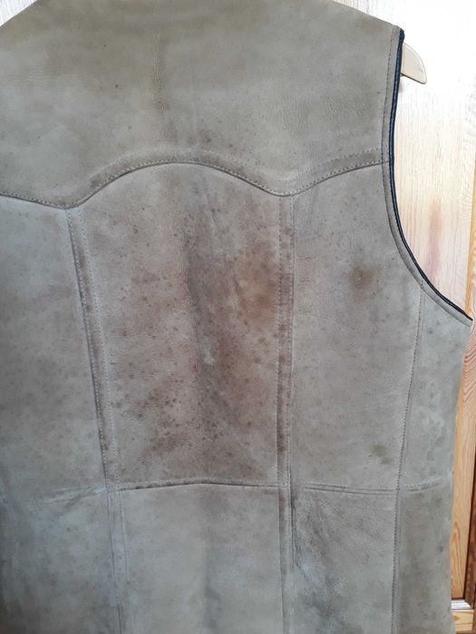 Kamizelka skórzana skóra ocieplana męska