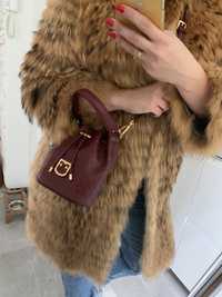 Furla Corona mini torebka listonoszka bordo skórzana