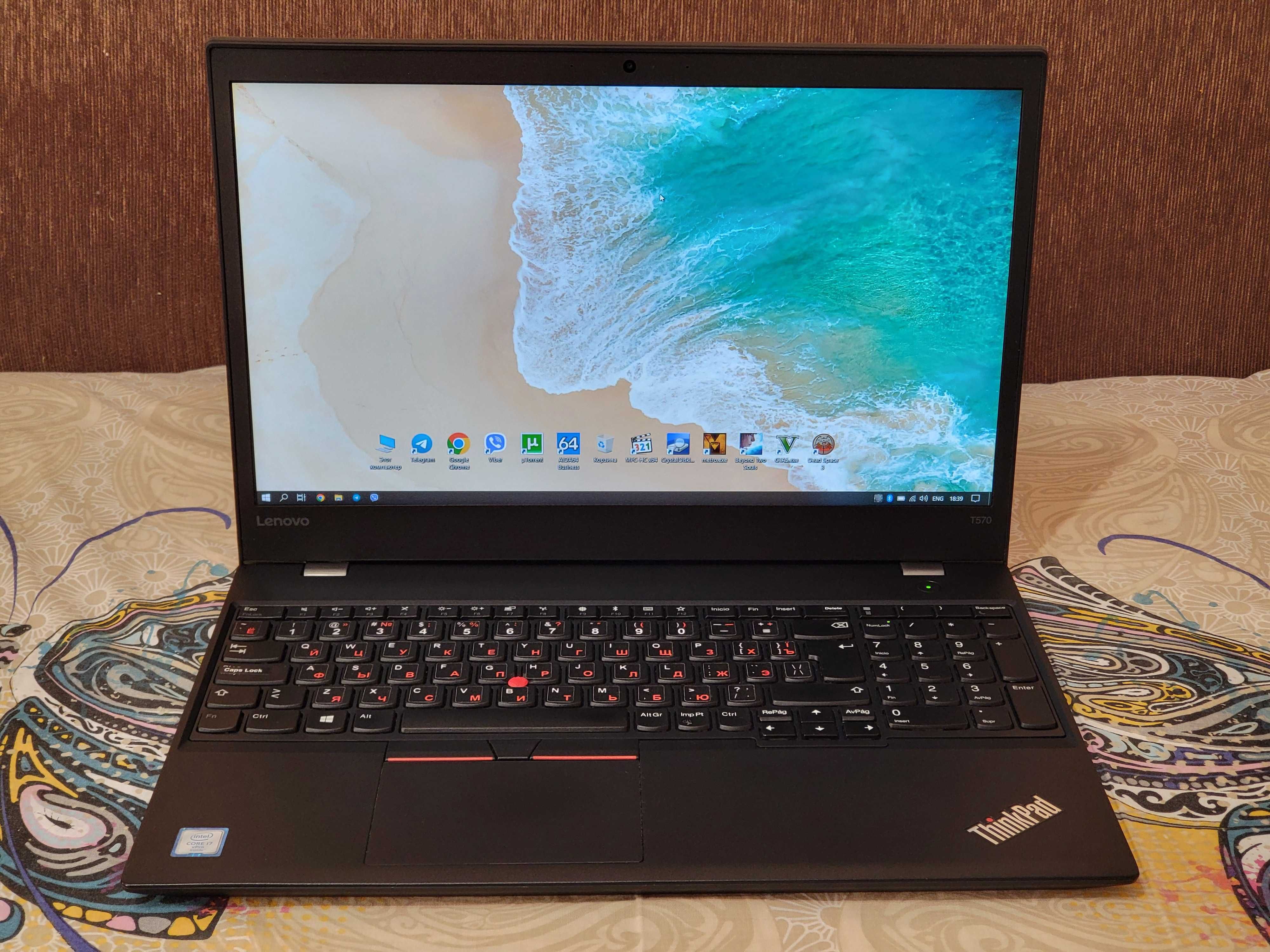 Lenovo T570 2АКБ5Ч+/i7 6600U/ОЗУ 32ГБ/SSD 512GB/Nvidia 940MX 2ГБ