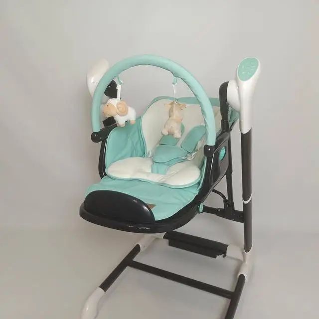 Дитячий стільчик-гойдалка-шезлонг 3в1 Carrello Cascata Tropical Green