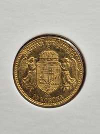 10 koron 1911 Austro Węgry Franciszek w mundurze złoto na prezent