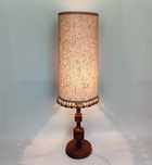 Lampa podłogowa drewniana Niemcy lata 60-70 PRL vintage