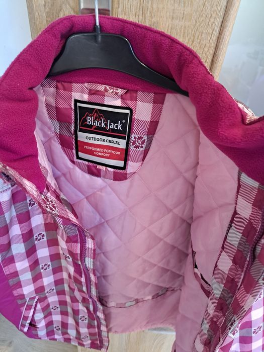 Kurtka różowa dla dziewczynki jesienno zimowa 152 158