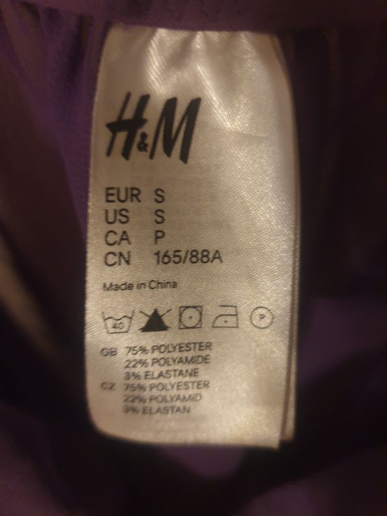 Koszulka nocna koronka sexowna fioletowa H&M rozm.S 36