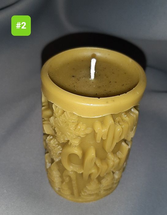 Свічка декоративна, з бджолиного воску #2.