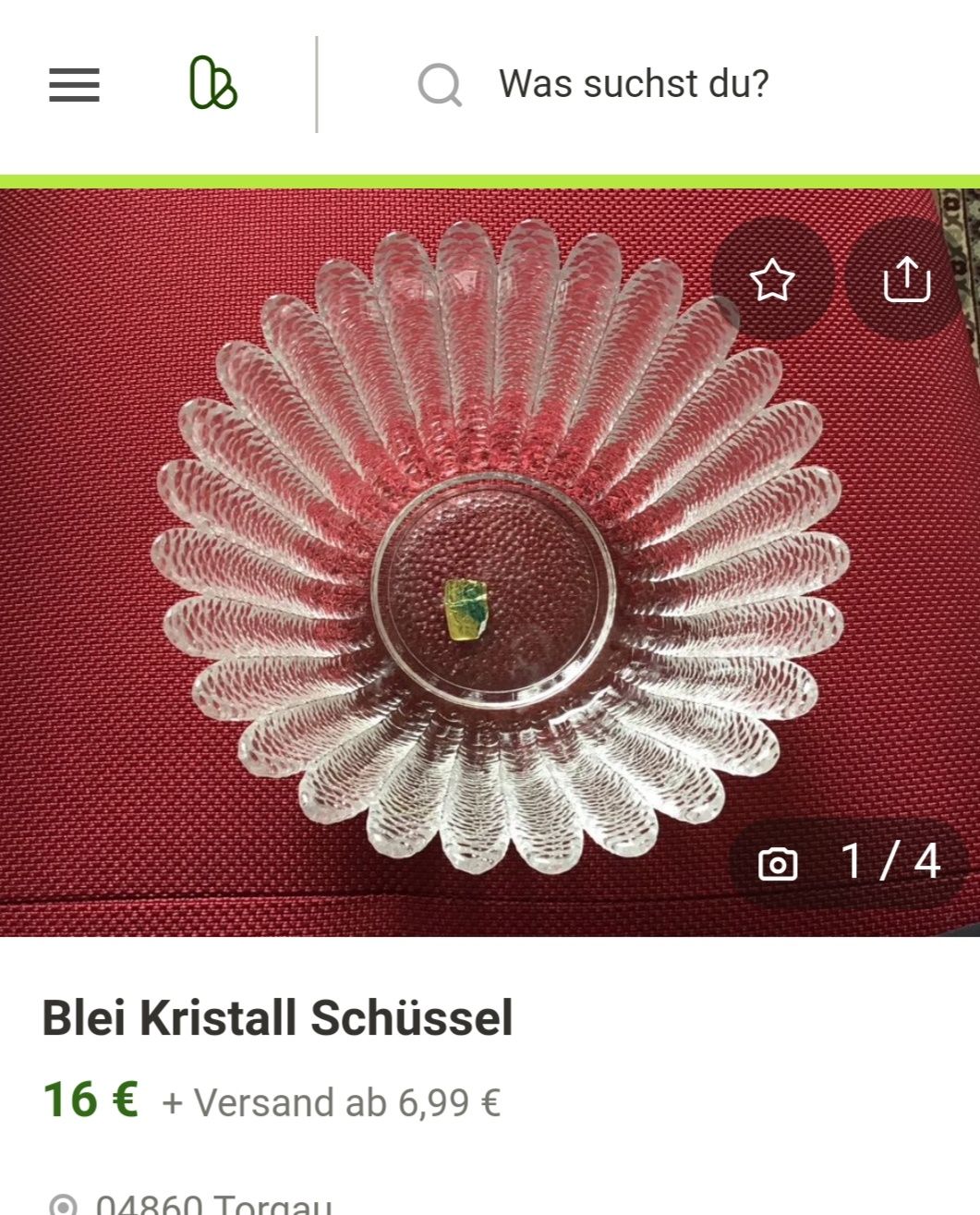 Owocarka patera kryształ