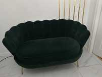 Sofa muszelka ciemna zieleń