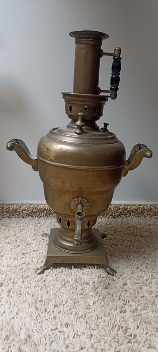 Samowar Żarowy Mosiężny Antyk Tula / Rosja XIX/XX wiek