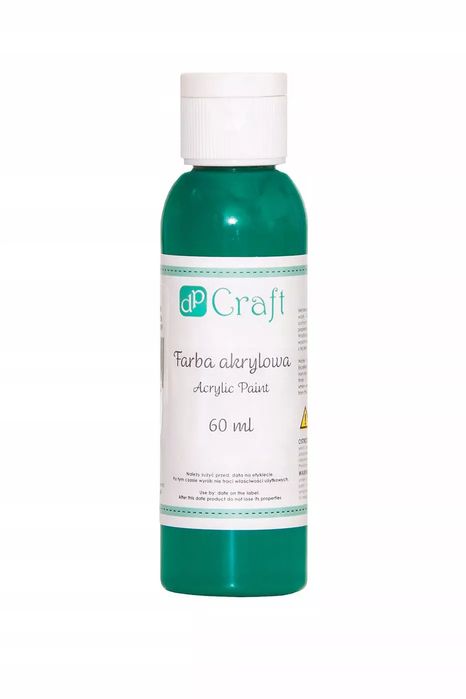 Farba akrylowa ciemnozielona 60ml. Dalprint. Nowy Produkt
