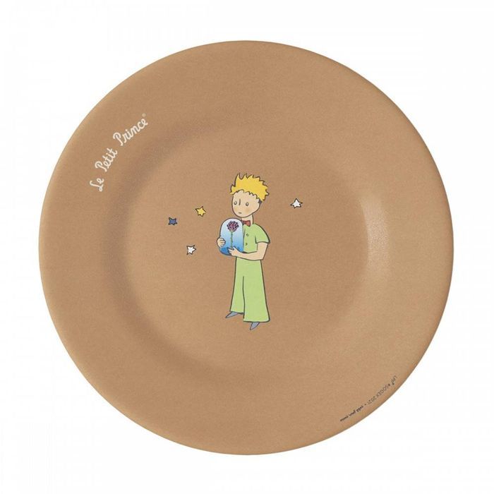 Talerz Mały Książę fi 20 cm brązowy bez BPA – Petit Jour Paris