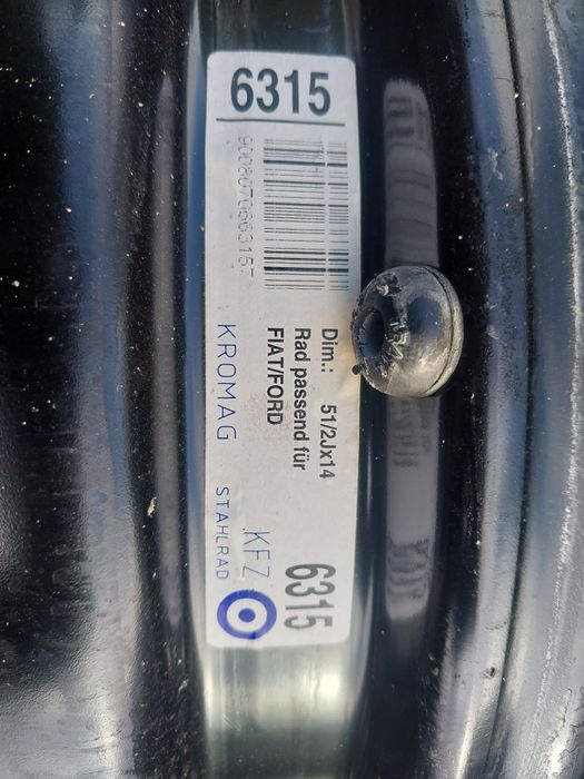 Felgi stalowe Fiat 500 Ford KA 14" 4X98 ET35
