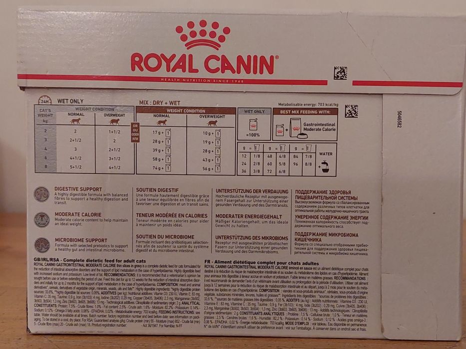Karma ROYAL CANIN Gastrointestinal Moderate Calorie saszetki 24 x 85g