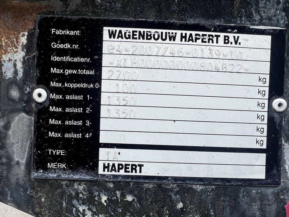 Hapert przyczepa skrzyniowa 5x2m  2017r